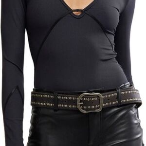 Free People light pink Long Sleeve Bodysuit